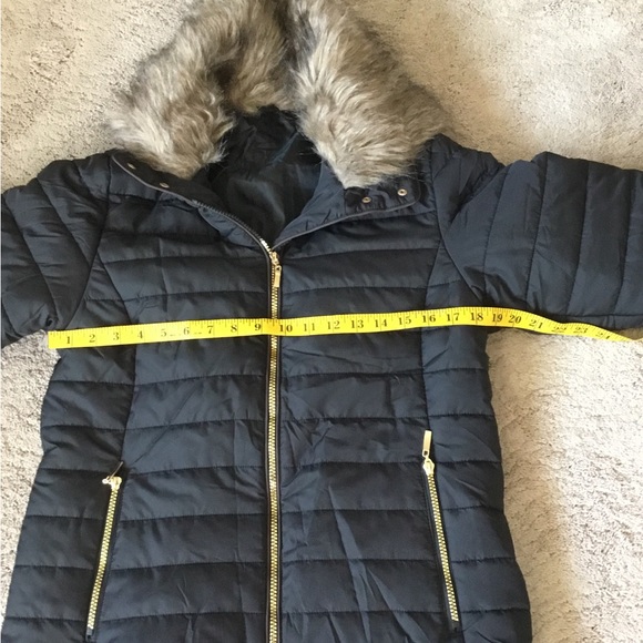 Utyful Long Sleeve Lightweight Faux Fur Lapel Zip Jacket Quilted - Picture 7 of 10